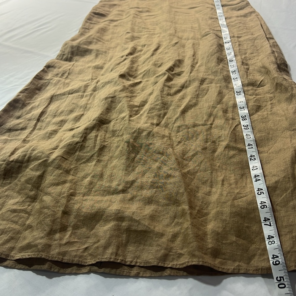 Zara Mocha brown and neon, maxi linen dress size extra small - Picture 5 of 8